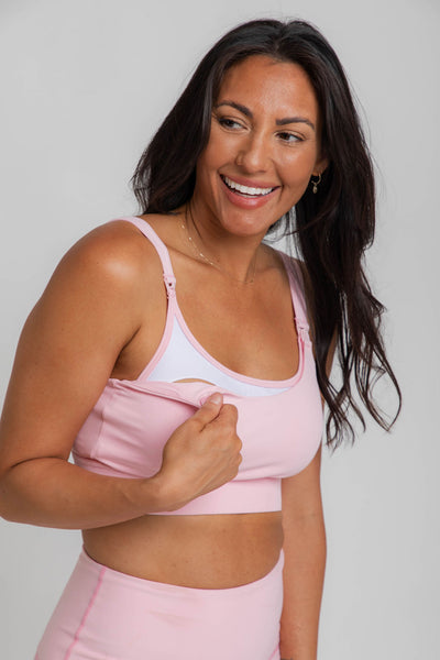 NURSING SPORTS BRA - EVERYDAY ACTIVE - BABY PINK